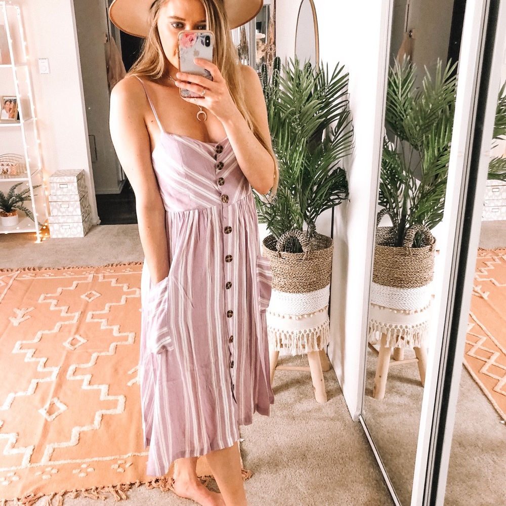 ❗️LAST 1❗️Stripe Button Down Maxi - Picture 3 of 4